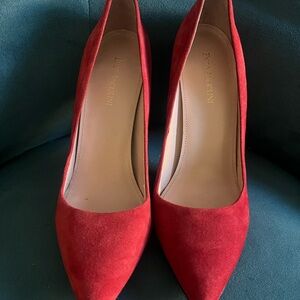 Enzo Angiolini Red Suede Heels Size 10